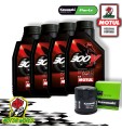 KIT TAGLIANDO MOTUL 300V 5W30 + FILTRO KAWASAKI Z 750 R Black Edition 2012