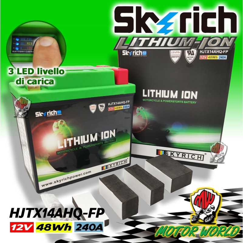 BATTERIA LITIO SKYRICH  PIAGGIO MP3 BUSINESS 500 2011 2012