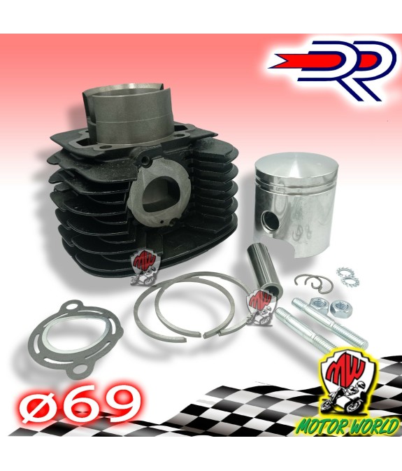 KIT CILINDRO DR DM 69 - 224 CC GHISA APE 501 601 CAR TM 703 SPINOTTO 18 + GABBIA