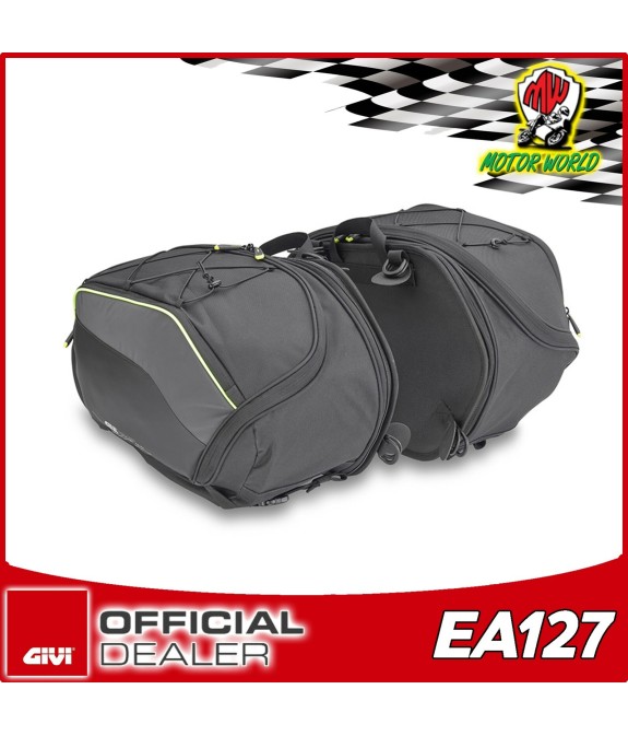 Coppia di borse laterali GIVI EA127 estensibili per moto 30 lt