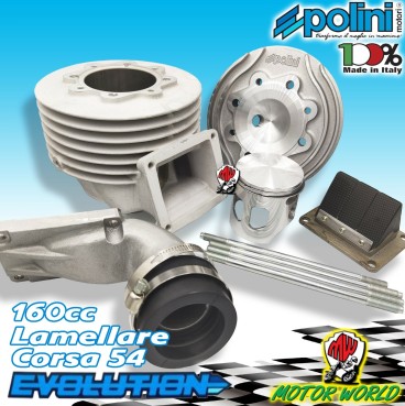 KIT GRUPPO TERMICO RACING LAMELLARE EVOLUTION POLINI D60 160cc PIAGGIO APE MIX