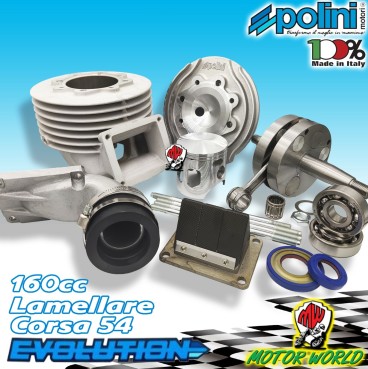 KIT GRUPPO TERMICO + ALBERO MOTORE EVOLUTION POLINI D.60 CORSA 54 PIAGGIO VESPA
