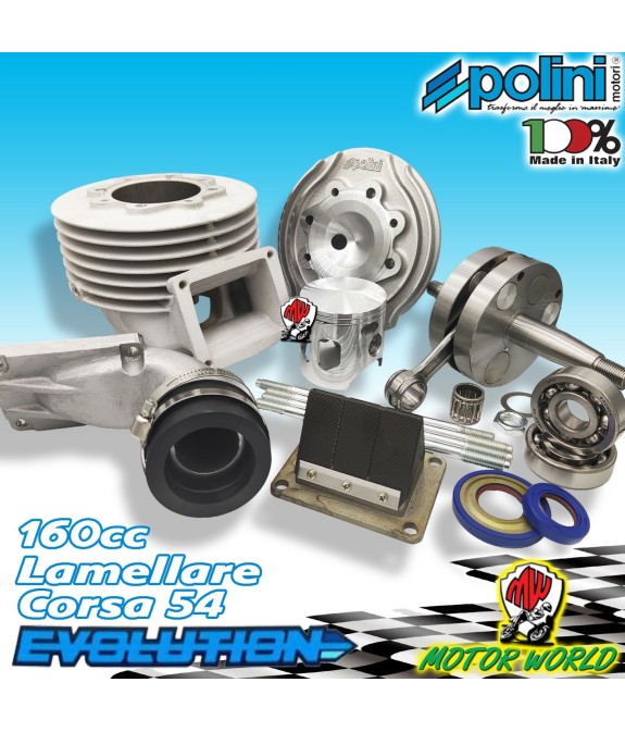 KIT GRUPPO TERMICO + ALBERO MOTORE EVOLUTION POLINI D.60 CORSA 54 PIAGGIO VESPA