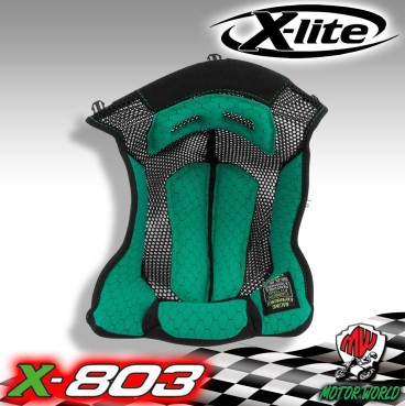 IMBOTTITURA INTERNO CASCO X-LITE MISURA M / L VERDE X-803 R / RS ULTRA CARBON