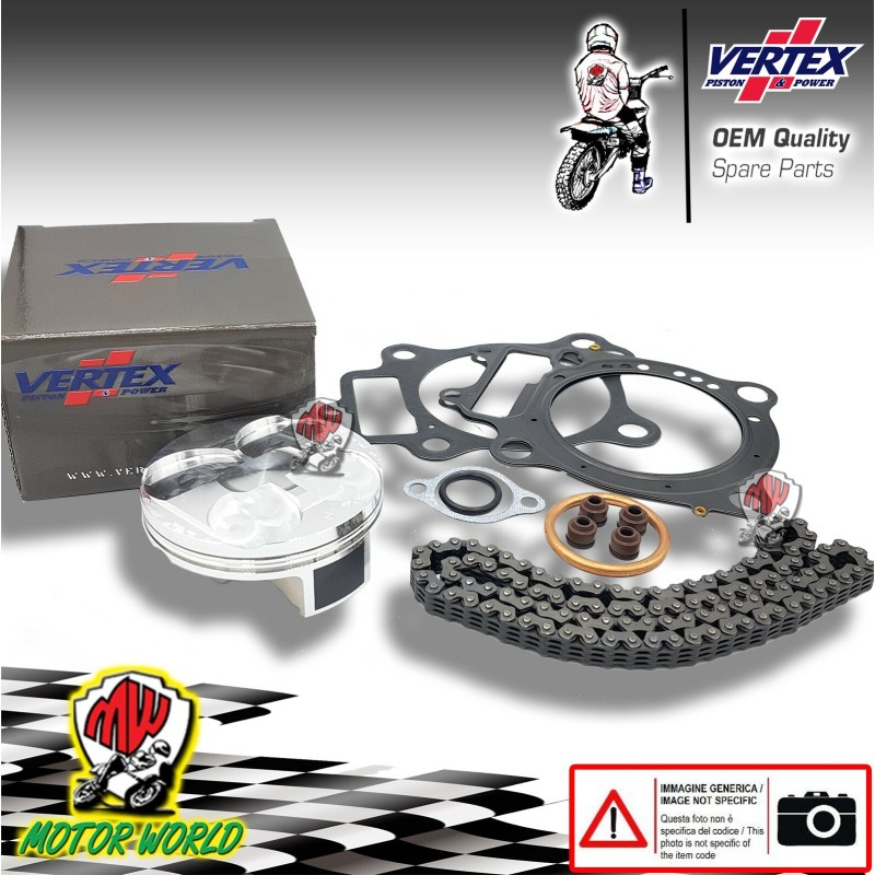 KIT PISTONE + CATENA + GUARNIZIONI TESTA VERTEX SUZUKI RM-Z 450 2005 2006 2007