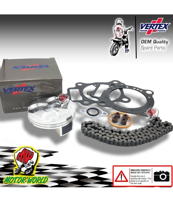 KIT PISTONE + CATENA + GUARNIZIONI TESTA VERTEX SUZUKI RM-Z 450 2005 2006 2007