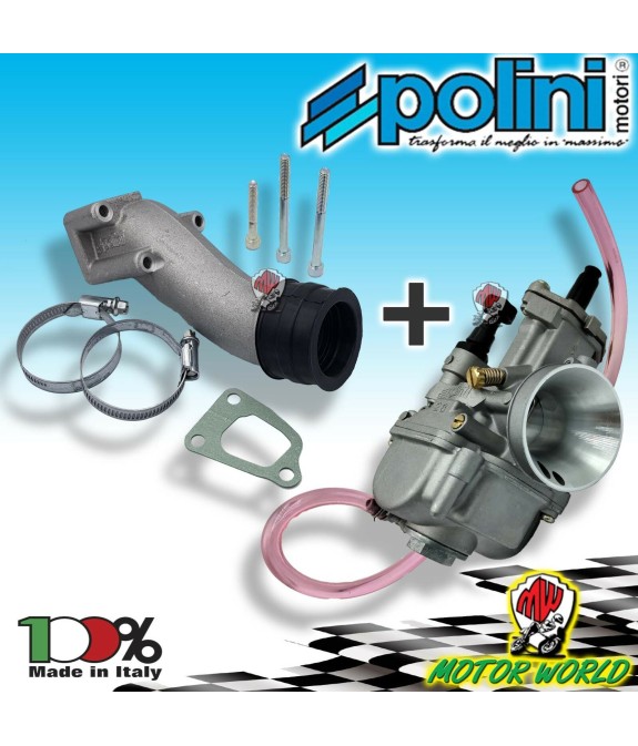 CARBURATORE PWK D.26 + COLLETTORE ASPIRAZIONE 3 FORI POLINI VESPA 125 ETS