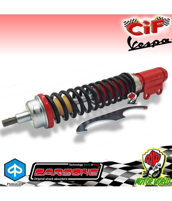 AMMORTIZZATORE REGOLABILE ANTERIORE CARBONE ROSSO/NERO VESPA PK 50 XL RUSH N HP