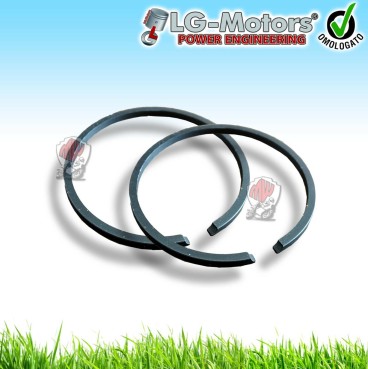 COPPIA FASCE SEGMENTI PISTONE DIAMETRO 43 MM PER MOTOSEGA 4500 45 CC