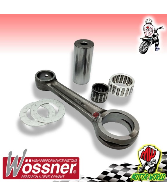 BIELLA ALBERO MOTORE COMPLETA IN ACCIAO WOSSNER KAWASAKI KX 100 2002