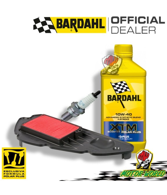 KIT TAGLIANDO BARDAHL XTM 10W40 FILTRO ARIA CANDELA OLIO Honda SH 150 i ADH ABS