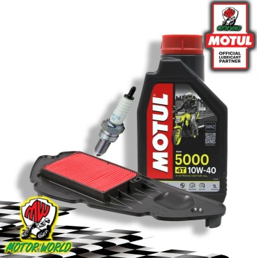 KIT TAGLIANDO MOTUL 5000 10W40 FILTRO ARIA CANDELA OLIO Honda SH 150 i ADH ABS