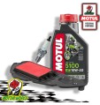 KIT TAGLIANDO MOTUL 5100 10W40 FILTRO ARIA CANDELA OLIO Honda SH 150 i ADH ABS