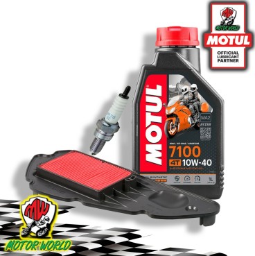 KIT TAGLIANDO MOTUL 7100 10W40 FILTRO ARIA CANDELA OLIO Honda SH 150 i ADH ABS