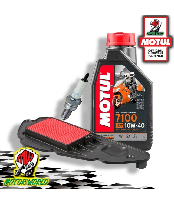 KIT TAGLIANDO MOTUL 7100 10W40 FILTRO ARIA CANDELA OLIO Honda SH 150 i ADH ABS