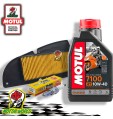 Kit tagliando MOTUL 7100 10W40 filtro aria candela SYM HD2 I 200 2014