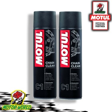 Pulitore Catene Moto MOTUL C1 CHAIN CLEAN Sgrassatore Catena Moto Quad Kart 2 Pz