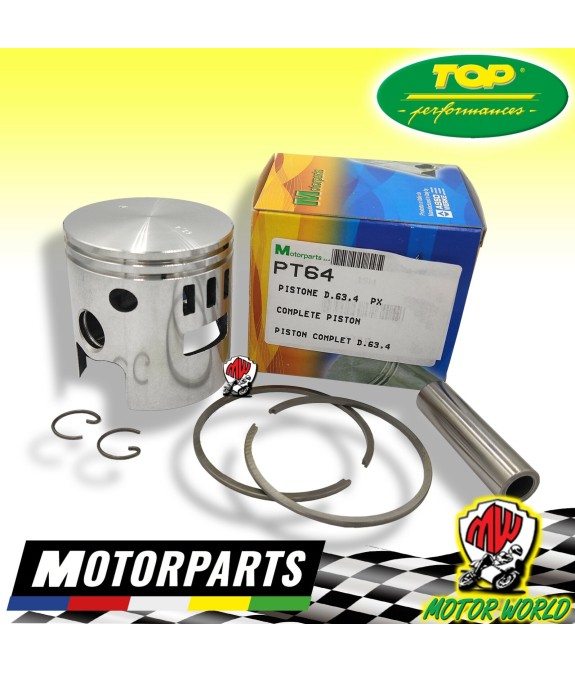 Pistone DR d.63,4 due segmenti per 177 cc ghisa - Vespa 125 150 PX PE/COSA