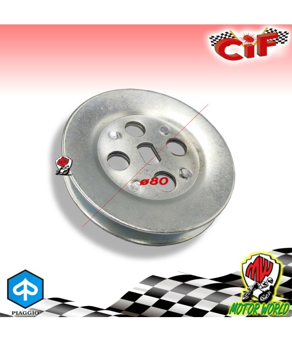 PULEGGIA DA 80 MM MEDIA TRASMISSIONE MONO MARCIA PIAGGIO CIAO SI BRAVO BOXER