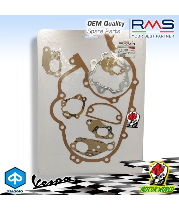 SERIE GUARNIZIONI MOTORE VESPA 125 150 PX ARCOBALENO COSA 125 150 CON MISCELATOR