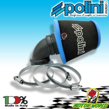 203.0159 FILTRO ARIA POLINI D.48 YAMAHA AEROX 50 2T H2O CURVA 90 GRADI