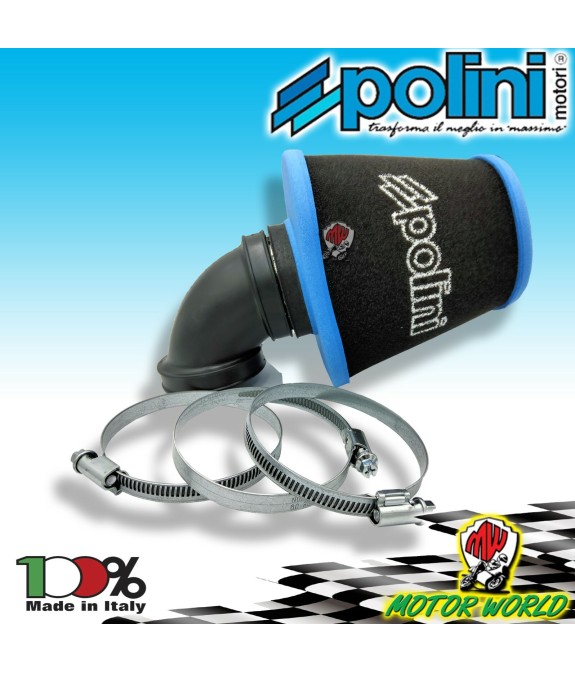 203.0159 FILTRO ARIA POLINI D.48 YAMAHA AEROX 50 2T H2O CURVA 90 GRADI