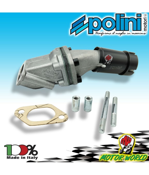 215.0203 COLLETTORE ASPIRAZIONE MONOLAMELLARE D.19 2 FORI POLINI VESPA 125 PK