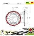 CORONA IN ACCIAIO SILENT OGNIBENE 42 DENTI YAMAHA FZS 600 SP FAZER 2002 2003
