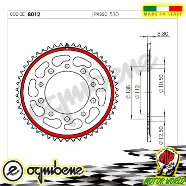 CORONA IN ACCIAIO SILENT OGNIBENE 48 DENTI HONDA CB 1300 S 2007 2008 2009