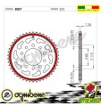 8007 CORONA IN ACCIAIO SILENT OGNIBENE 42 DENTI TRIUMPH TIGER 955i -525 2004