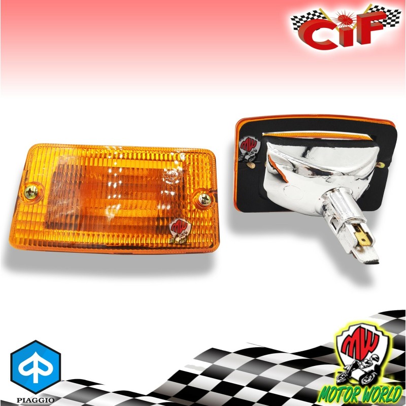 COPPIA FRECCE INDICATORI ANTERIORI SIEM ARANCIONI PIAGGIO VESPA N - FL2 - HP - V