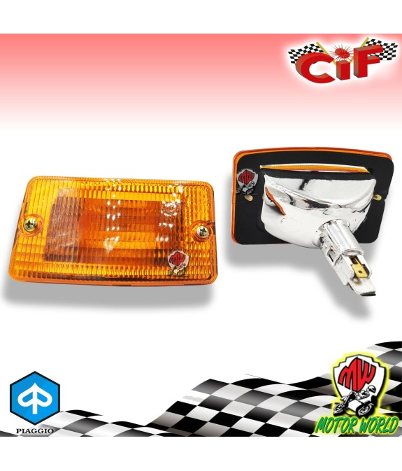 COPPIA FRECCE INDICATORI ANTERIORI SIEM ARANCIONI PIAGGIO VESPA N - FL2 - HP - V