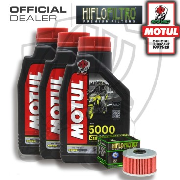 KIT TAGLIANDO 3 LITRI OLIO MOTUL 5000 10W40 FILTRO HIFLO ADLY 300 Crossover