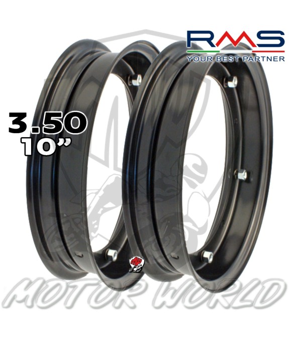 KIT 2 CERCHI NERI PER VESPA PX 150 E ELESTART COD.225000011 KIT 2
