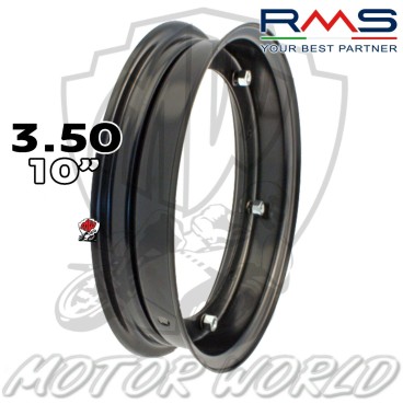 CERCHIO RUOTA NERO 3 50 10 VESPA 125 150 200 PX - ARCOBALENO A DISCO T5