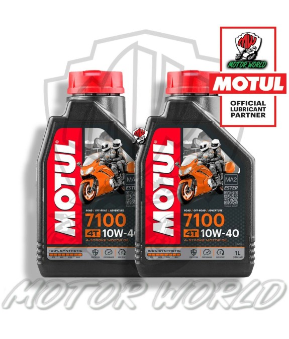 2 LT Olio Motore Motul 7100 10W-40 104091 Nuovo