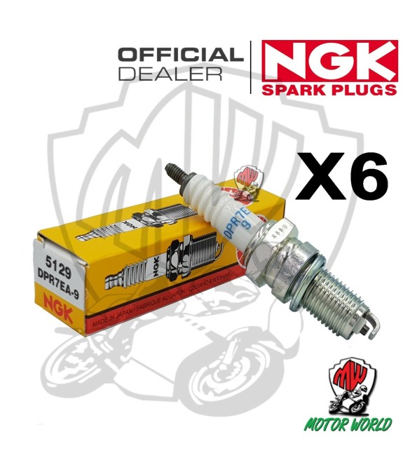 KIT 6 CANDELE  SPARK PLUG NGK DPR7EA-9 HONDA  GL 1500 SE Goldwing 2000