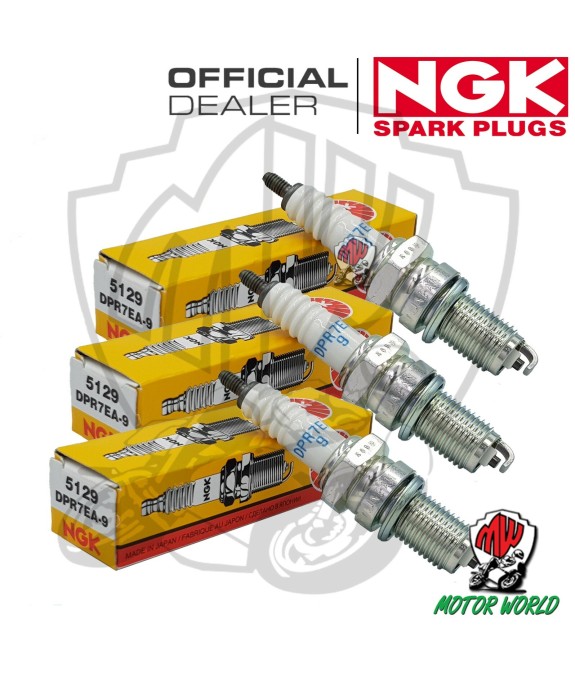 KIT 3 CANDELE  SPARK PLUG NGK DPR7EA-9 TRIUMPH Rocket 2300 III Touring