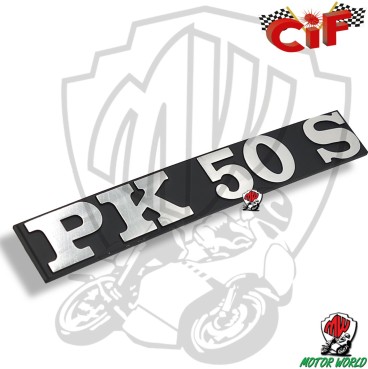 6105 TARGHETTA SCRITTA FREGIO STEMMA "PK50S" VESPA PK 50 S