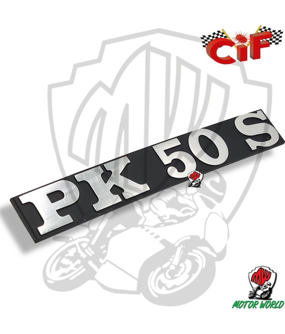 6105 TARGHETTA SCRITTA FREGIO STEMMA "PK50S" VESPA PK 50 S