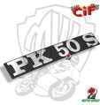 6105 TARGHETTA SCRITTA FREGIO STEMMA "PK50S" VESPA PK 50 S