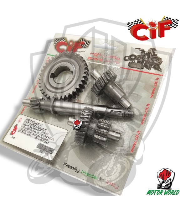 KIT INGRANAGGI RAPPORTI ALLUNGATI PER VARIATORE PIAGGIO SI - CIAO - BRAVO 50