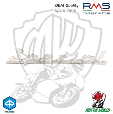 Emblema LOGO SPECIAL 4 pin 132x27mm PER VESPA V 50 S N L