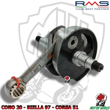 ALBERO MOTORE ANTICIPATO CONO 20 51mm PER VESPA PK 50 XL RUSH N MODIFICA 130cc