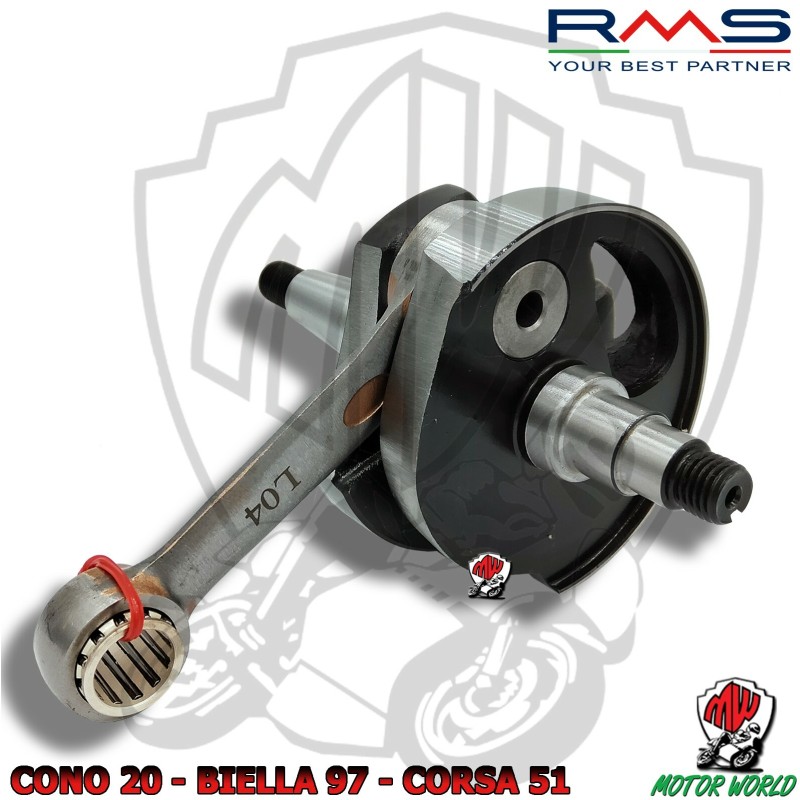 ALBERO MOTORE ANTICIPATO CONO 20 51mm PER VESPA PK 50 XL RUSH N MODIFICA 130cc