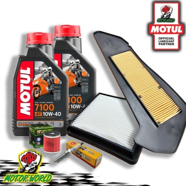 KIT TAGLIANDO OLIO MOTUL 7100 + FILTRI CANDELA YAMAHA XMAX 300 2017 2018 2019