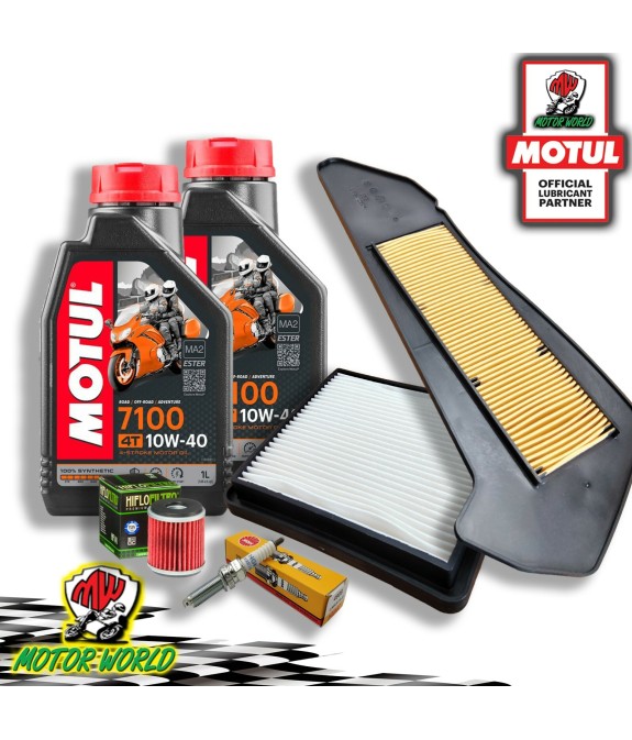 KIT TAGLIANDO OLIO MOTUL 7100 + FILTRI CANDELA YAMAHA XMAX 300 2017 2018 2019