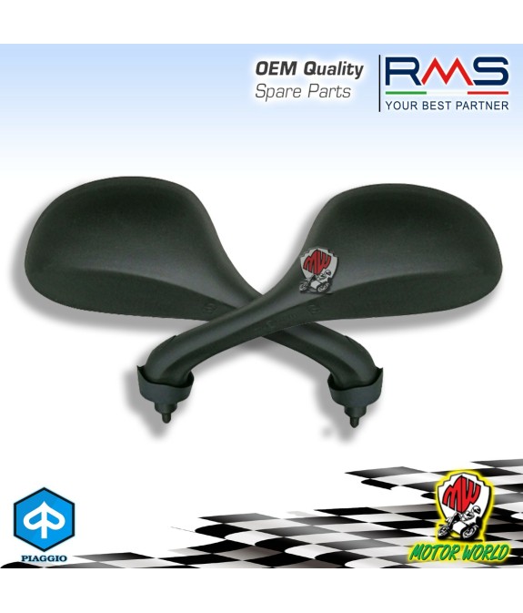 COPPIA SPECCHI SPECCHIETTI SX + DX RETROVISORE PIAGGIO NRG POWER DT 50 2007 2008