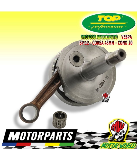 IM07008 ALBERO MOTORE DR CONO 20mm ANTICIPATO PIAGGIO VESPA PK 50 2T 82-84