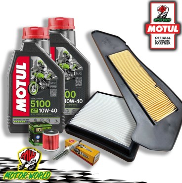 KIT TAGLIANDO OLIO MOTUL 5100 + FILTRI CANDELA YAMAHA XMAX 300 2017 2018 2019